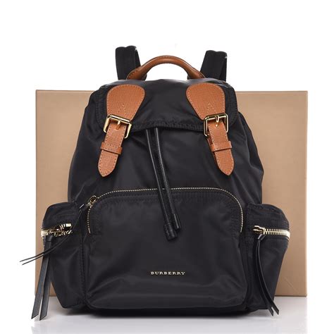 burberry rucksack medium black|Nylon Backpack in Black .